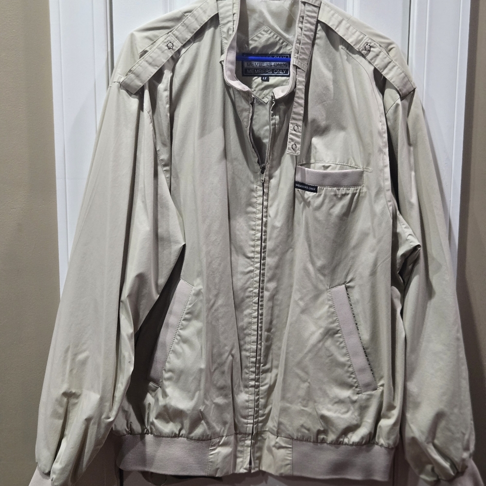 Members Only Light Gray Windbreaker